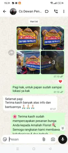 Testimonial Papan Bunga Pernikahan cibiru wetan